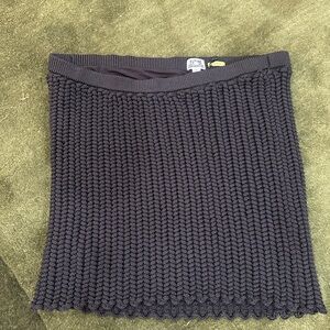 Black Woven Mini Pencil Skirt